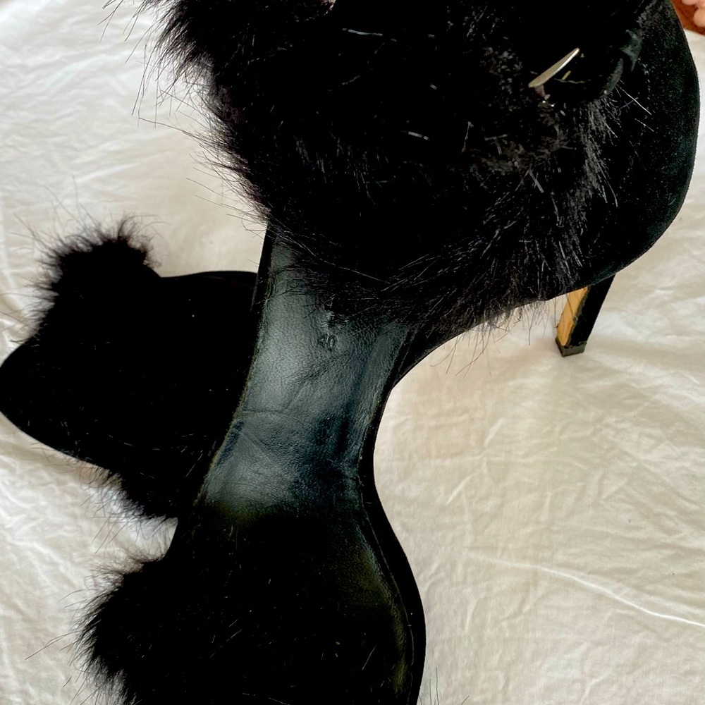 Zara high heels with furry straps, size 40 - Picture 3 of 4